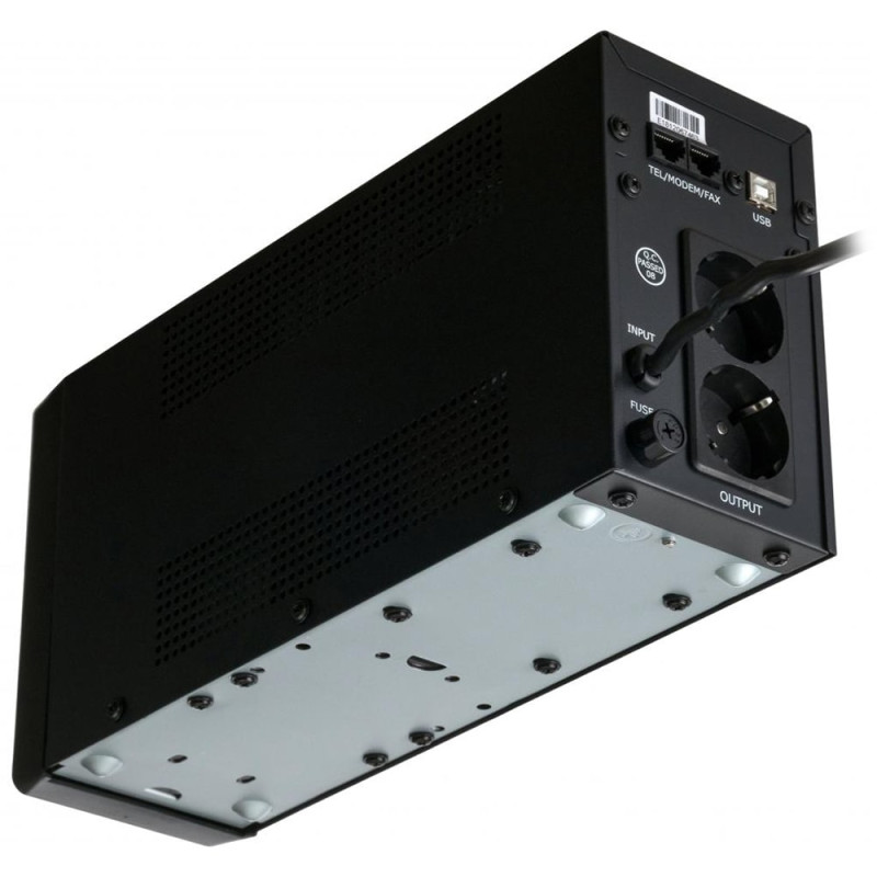Джерело безперебійного живлення Vinga VPC-600MU 600ВА / 360 Вт з LCD-дисплеєм з USB у металевому корпусі