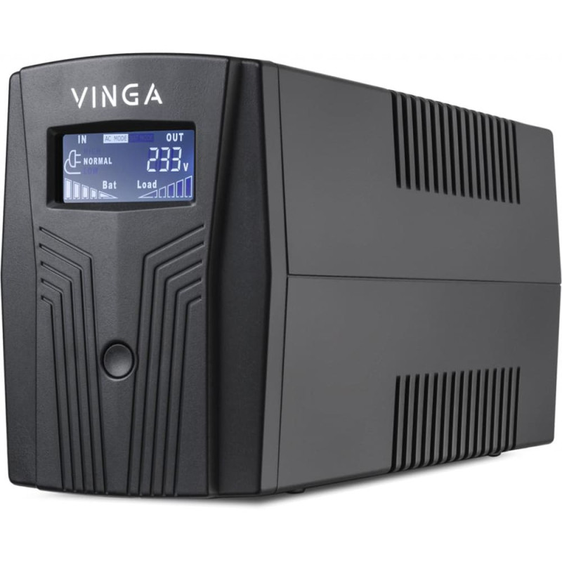 Купити Джерело безперебійного живлення Vinga VPC-800P 800ВА / 480 Вт з LCD-дисплеєм у пластиковому корпусі. Системи безпеки для дому та офісу. Магазин RG-Group. Системи відеонагляду та охоронні сигналізації. Продаж та послуги встановлення