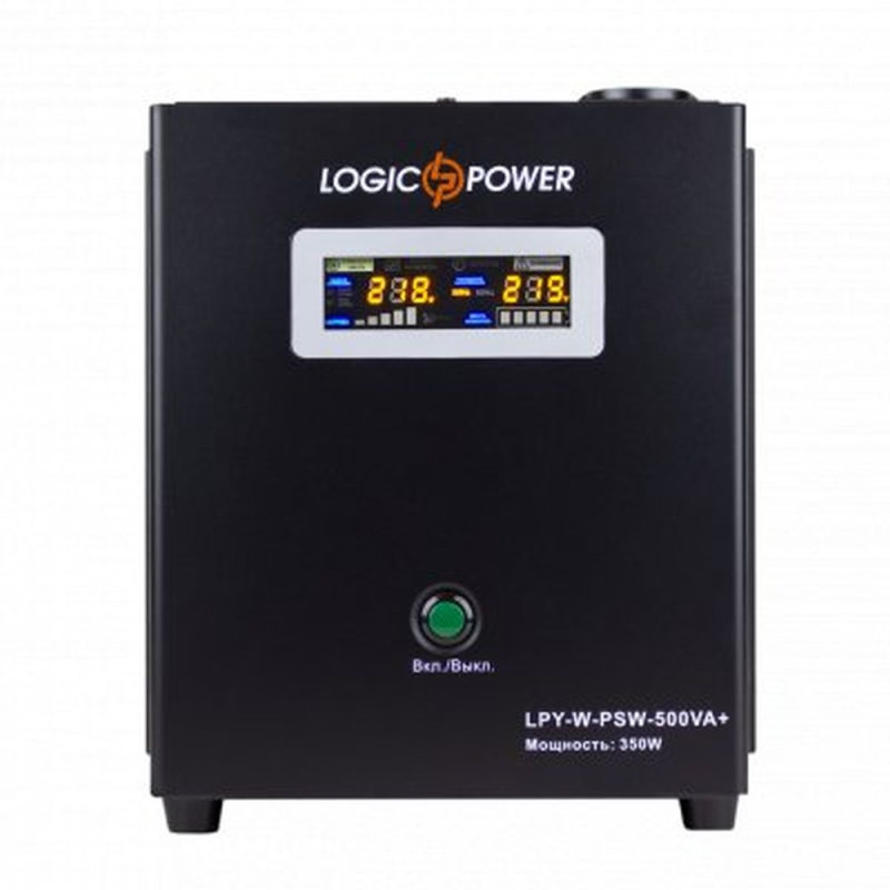 Джерело безперебійного живлення Logicpower LPY-W-PSW-500 ВА / 350 Вт лінійно-інтерактивне з правильною синусоїдою
