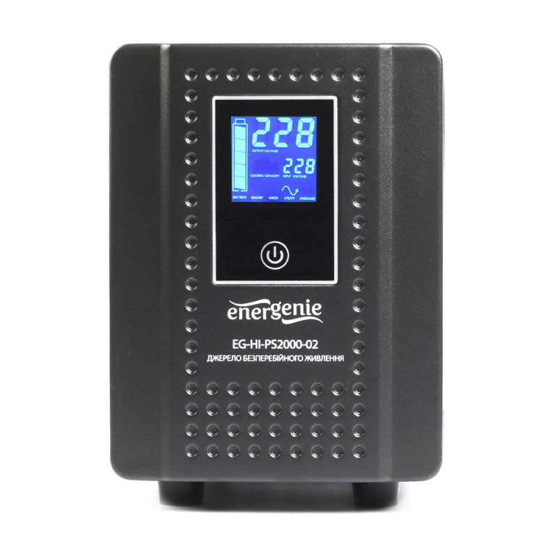 Джерело безперебійного живлення EnerGenie EG-HI-PS2000-02 2000ВА / 1200Вт лінійно-інтерактивне з правильною синусоїдою