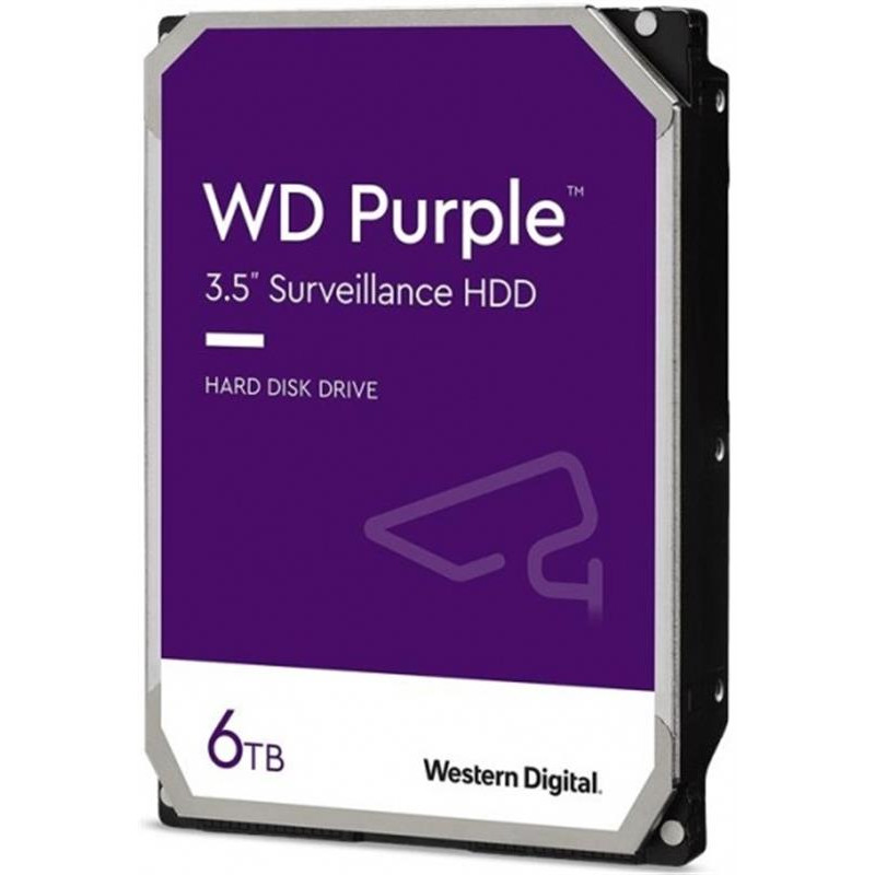 Купити Жорсткий накопичувач SATA 6TB 6GB/S PURPLE WD62PURZ WDC. Системи безпеки для дому та офісу. Магазин RG-Group. Системи відеонагляду та охоронні сигналізації. Продаж та послуги встановлення