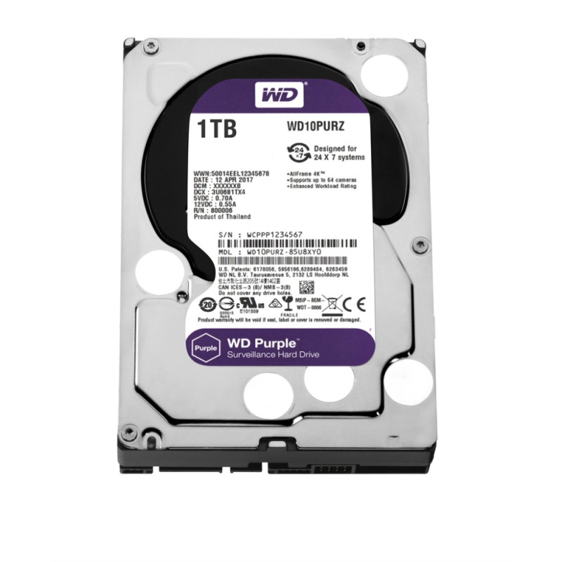 Купити Жорсткий диск 1TB Western Digital WD10PURZ для відеоспостереження. Системи безпеки для дому та офісу. Магазин RG-Group. Системи відеонагляду та охоронні сигналізації. Продаж та послуги встановлення