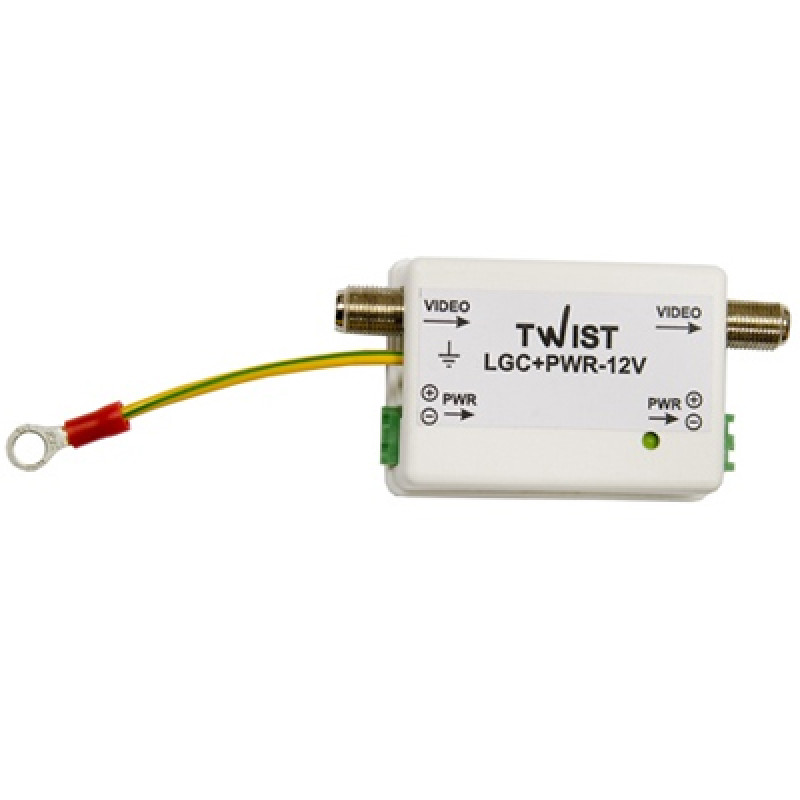 Купити Грозозахист на коаксіал F-F Twist-LGC+PWR12V. Системи безпеки для дому та офісу. Магазин RG-Group. Системи відеонагляду та охоронні сигналізації. Продаж та послуги встановлення