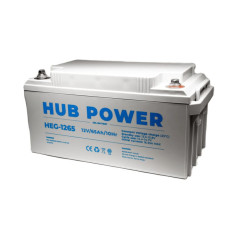 Акумулятор гелевий 12В 65 Аг для ДБЖ Hub Power HEG-1265
