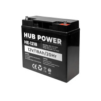 Купити Акумулятор 12В 18 Аг для ДБЖ Hub Power HE-1218. Системи безпеки для дому та офісу. Магазин RG-Group. Системи відеонагляду та охоронні сигналізації. Продаж та послуги встановлення