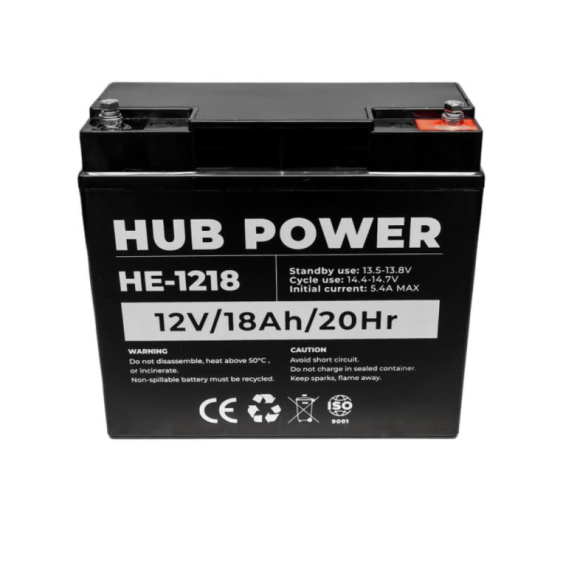 Акумулятор 12В 18 Аг для ДБЖ Hub Power HE-1218