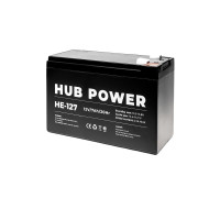 Купити Акумулятор 12В 7 Аг для ДБЖ Hub Power НЕ-127. Системи безпеки для дому та офісу. Магазин RG-Group. Системи відеонагляду та охоронні сигналізації. Продаж та послуги встановлення