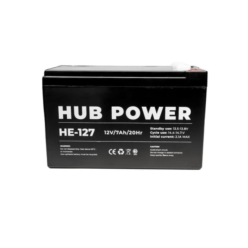 Акумулятор 12В 7 Аг для ДБЖ Hub Power НЕ-127