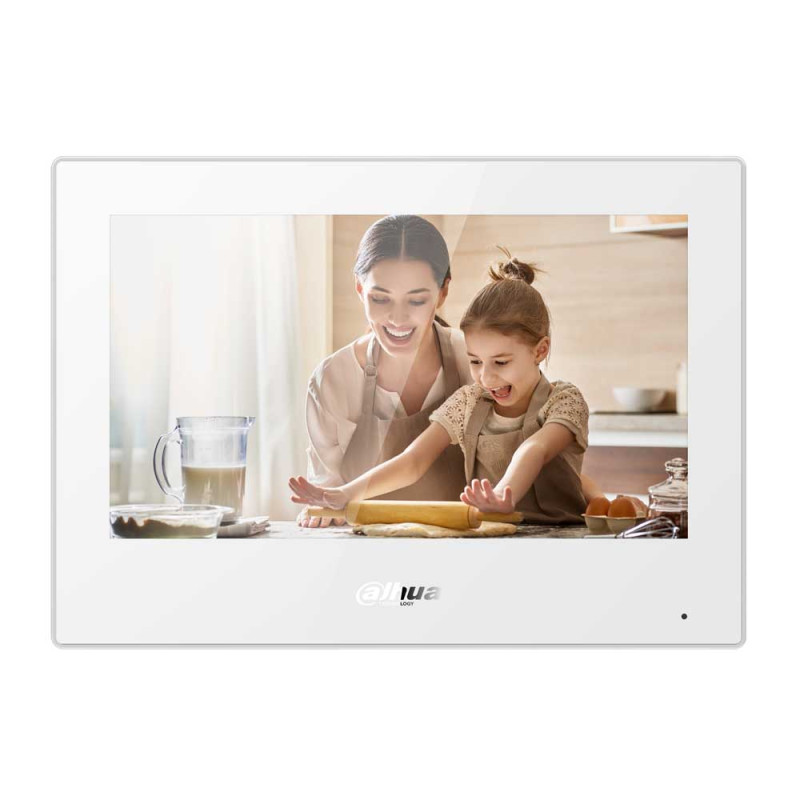 Купити IP-відеодомофон з Wi-Fi 7" Dahua DHI-VTH5321GW-W. Системи безпеки для дому та офісу. Магазин RG-Group. Системи відеонагляду та охоронні сигналізації. Продаж та послуги встановлення