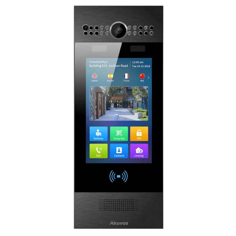 Купити Багатоабонентна панель виклику Akuvox R29C Black на Android (розпізнавання обличчя, Bluetooth). Системи безпеки для дому та офісу. Магазин RG-Group. Системи відеонагляду та охоронні сигналізації. Продаж та послуги встановлення