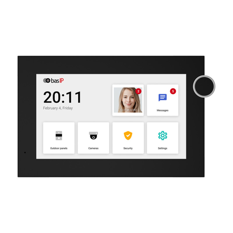 Купити IP-відеодомофон Bas-IP AZ-07L Android 7" black з можливістю горизонтального та вертикального монтажу. Системи безпеки для дому та офісу. Магазин RG-Group. Системи відеонагляду та охоронні сигналізації. Продаж та послуги встановлення