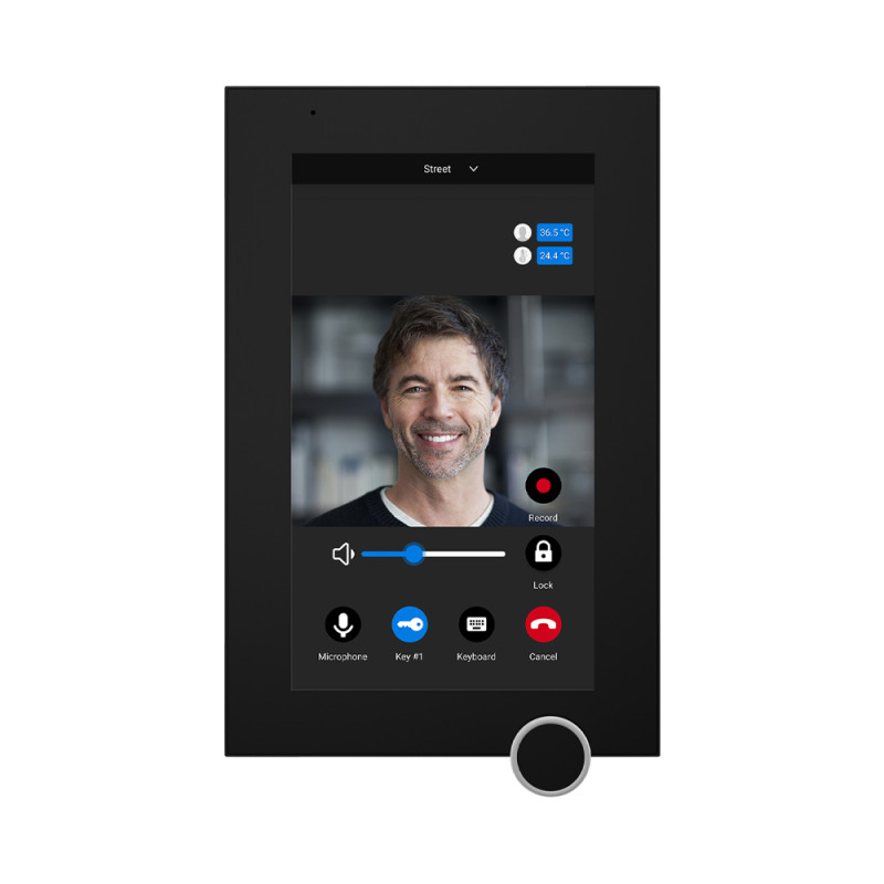 IP-відеодомофон Bas-IP AZ-07L Android 7" black з можливістю горизонтального та вертикального монтажу