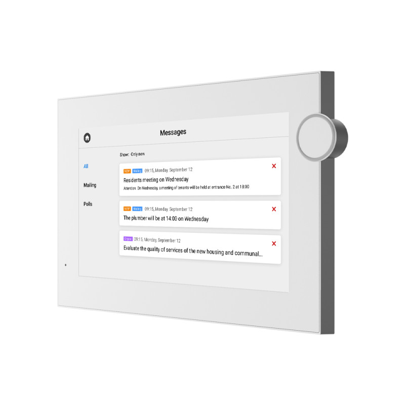IP-відеодомофон Bas-IP AZ-07LF Android 7" Wi-Fi white з можливістю горизонтального та вертикального монтажу