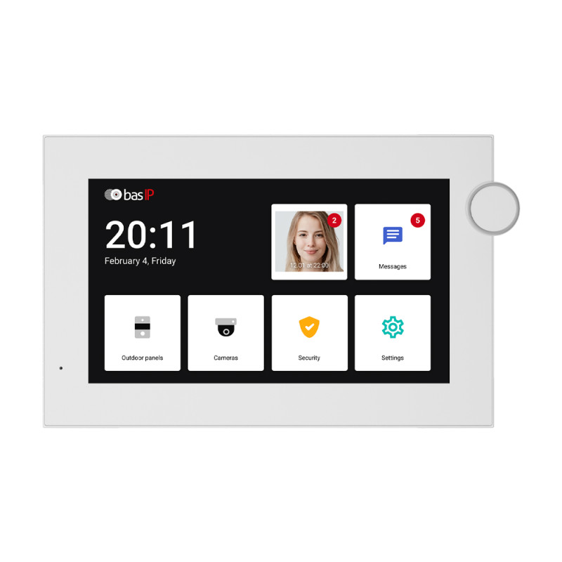 Купити IP-відеодомофон Bas-IP AZ-07L Android 7" white з можливістю горизонтального та вертикального монтажу. Системи безпеки для дому та офісу. Магазин RG-Group. Системи відеонагляду та охоронні сигналізації. Продаж та послуги встановлення