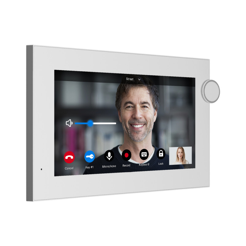 IP-відеодомофон Bas-IP AZ-07L Android 7" white з можливістю горизонтального та вертикального монтажу