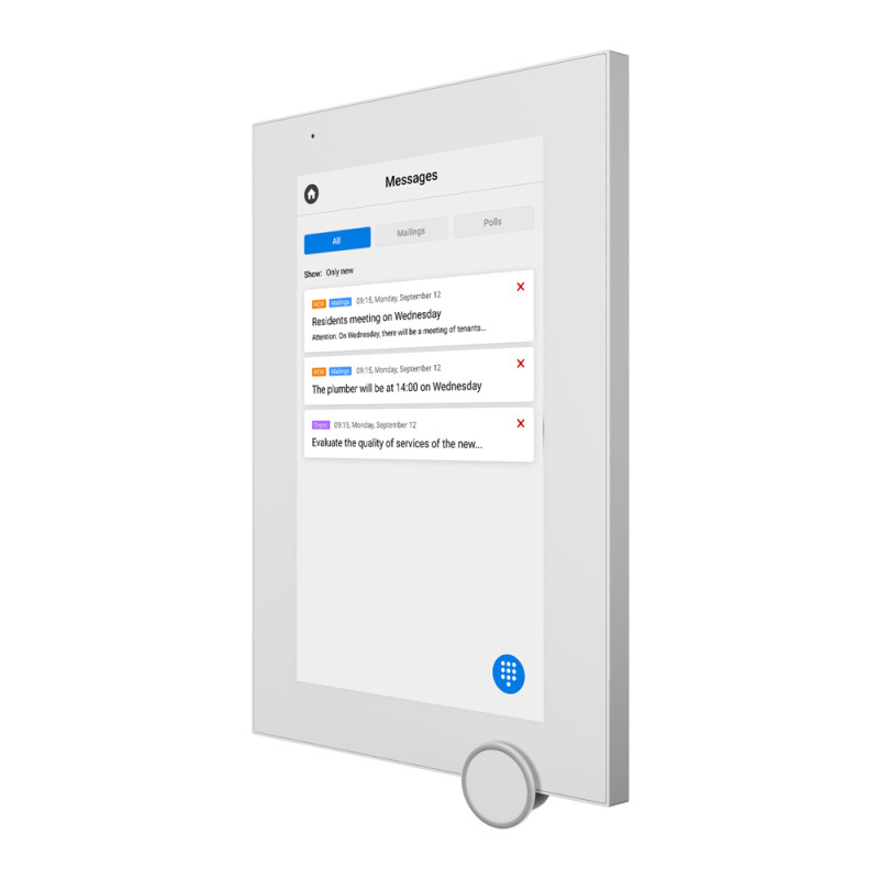 IP-відеодомофон Bas-IP AZ-07L Android 7" white з можливістю горизонтального та вертикального монтажу