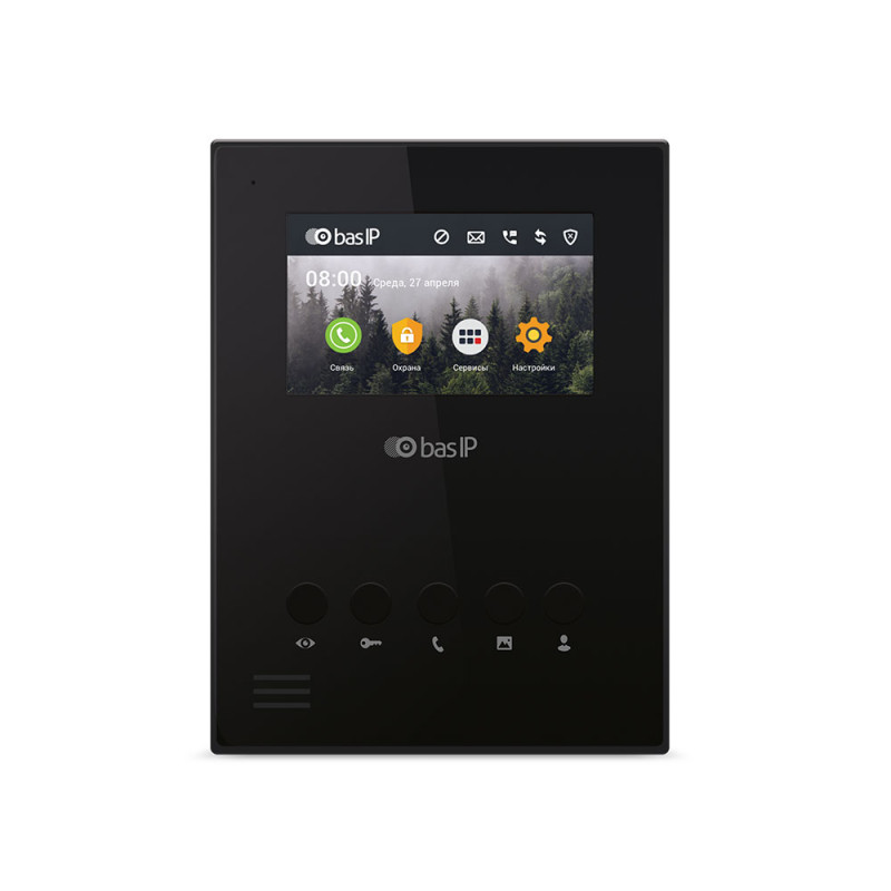 Купити IP-відеодомофон 4.3" Bas-IP AU-04LA black. Системи безпеки для дому та офісу. Магазин RG-Group. Системи відеонагляду та охоронні сигналізації. Продаж та послуги встановлення