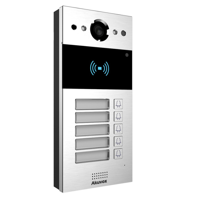 Купити IP-панель виклику 2 Мп Akuvox R20B X5 On-Wall на 5 абонентів. Системи безпеки для дому та офісу. Магазин RG-Group. Системи відеонагляду та охоронні сигналізації. Продаж та послуги встановлення