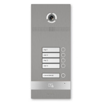 Купити IP панель виклику на 4 абоненти Bas-IP BI-04 silver з розпізнаванням облич і зчитувачем UKEY для IP-домофонів. Системи безпеки для дому та офісу. Магазин RG-Group. Системи відеонагляду та охоронні сигналізації. Продаж та послуги встановлення