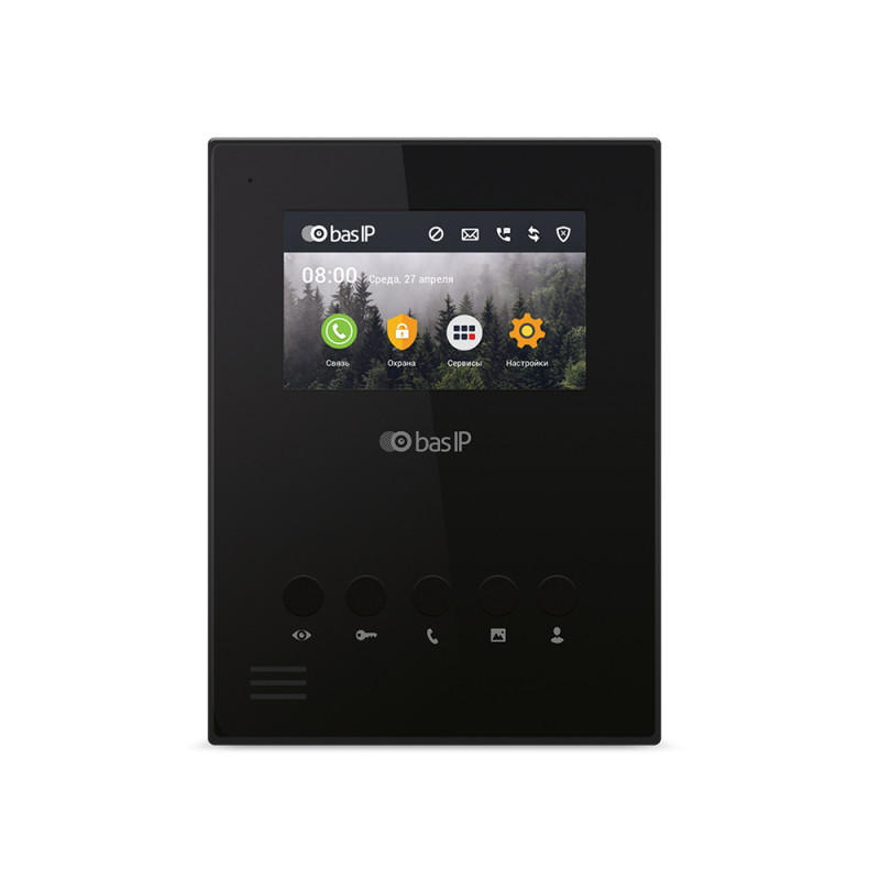 Купити IP-відеодомофон 4.3" Bas-IP AU-04LAF Black з Wi-Fi. Системи безпеки для дому та офісу. Магазин RG-Group. Системи відеонагляду та охоронні сигналізації. Продаж та послуги встановлення