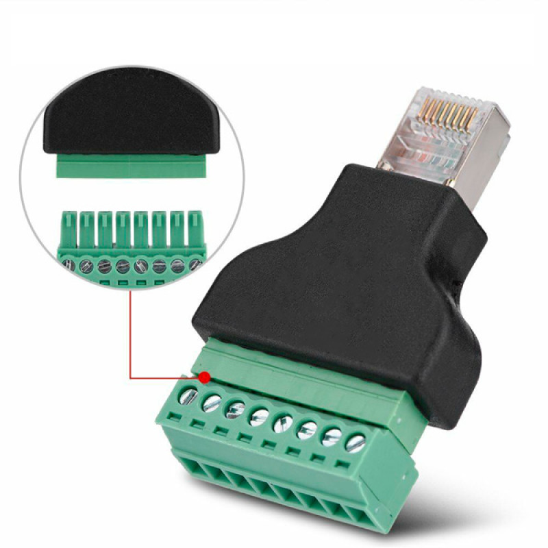 Купити Конектор RJ45 під затискач (male). Системи безпеки для дому та офісу. Магазин RG-Group. Системи відеонагляду та охоронні сигналізації. Продаж та послуги встановлення