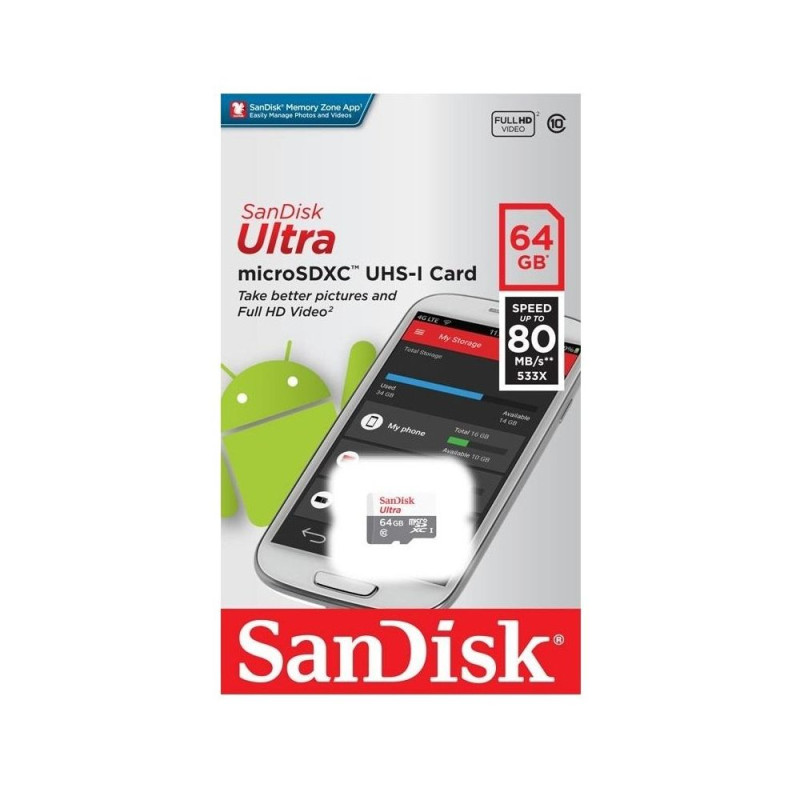 Карта пам`яті з адаптером SanDisk SDXC 64GB UHS-I SDSQUNR-064G-GN3MA