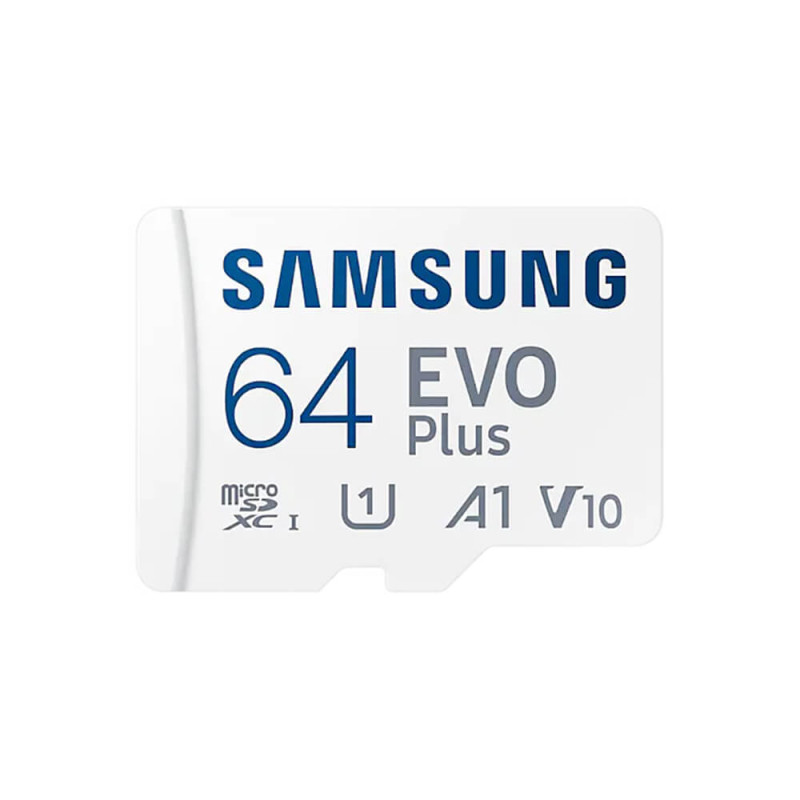 Купити Карта пам'яті Samsung Evo Plus microSDXC 64GB UHS-I U1 V10 A1 + SD адаптер (MB-MC64SA/EU). Системи безпеки для дому та офісу. Магазин RG-Group. Системи відеонагляду та охоронні сигналізації. Продаж та послуги встановлення