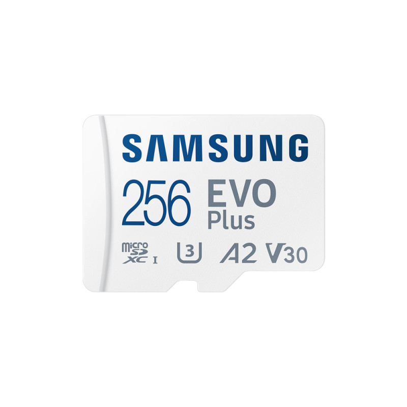 Купити Карта пам'яті Samsung Evo Plus microSDXC 256GB UHS-I U3 V30 A2 + SD адаптер (MB-MC256SA/EU). Системи безпеки для дому та офісу. Магазин RG-Group. Системи відеонагляду та охоронні сигналізації. Продаж та послуги встановлення