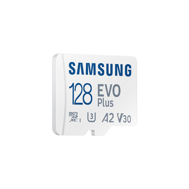 Карта пам'яті Samsung Evo Plus microSDXC 128GB UHS-I U3 V30 A2 + SD адаптер (MB-MC128KA/EU)