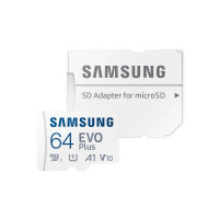 Купити Карта пам'яті Samsung Evo Plus microSDXC 64GB UHS-I U1 V10 A1 + SD адаптер (MB-MC64KA/EU). Системи безпеки для дому та офісу. Магазин RG-Group. Системи відеонагляду та охоронні сигналізації. Продаж та послуги встановлення