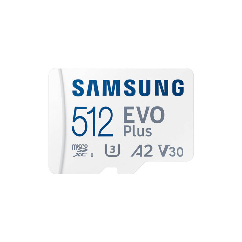 Купити Карта пам'яті Samsung Evo Plus microSDXC 512GB UHS-I U3 V30 A2 + SD адаптер (MB-MC512SA/EU). Системи безпеки для дому та офісу. Магазин RG-Group. Системи відеонагляду та охоронні сигналізації. Продаж та послуги встановлення