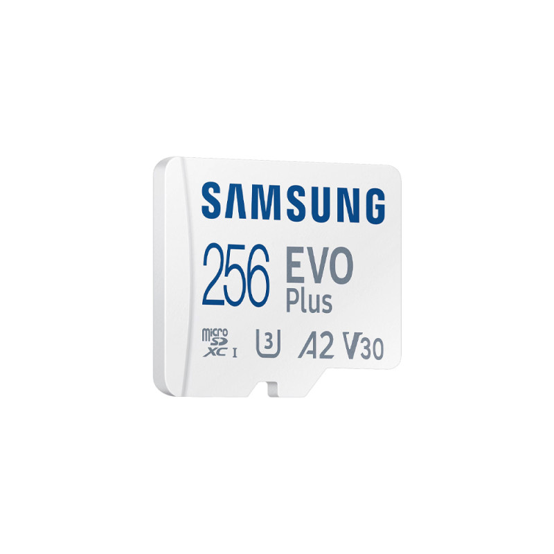 Карта пам'яті Samsung Evo Plus microSDXC 256GB UHS-I U3 V30 A2 + SD адаптер (MB-MC256KA/EU)