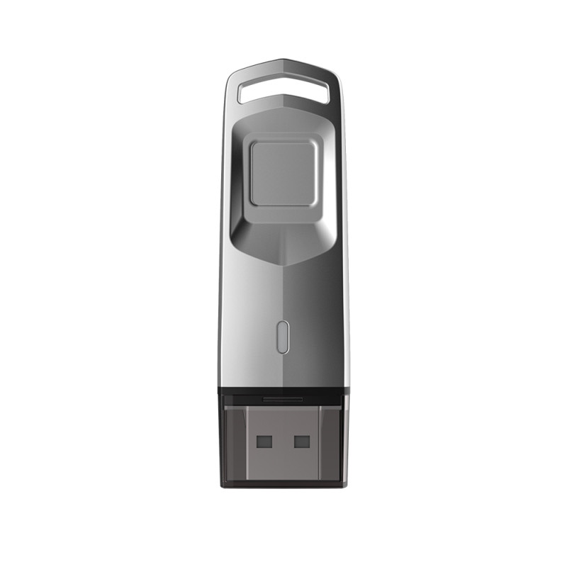 Купити USB-накопичувач Hikvision HS-USB-M200F/32G на 32 Гб з захистом по відбитку пальця. Системи безпеки для дому та офісу. Магазин RG-Group. Системи відеонагляду та охоронні сигналізації. Продаж та послуги встановлення
