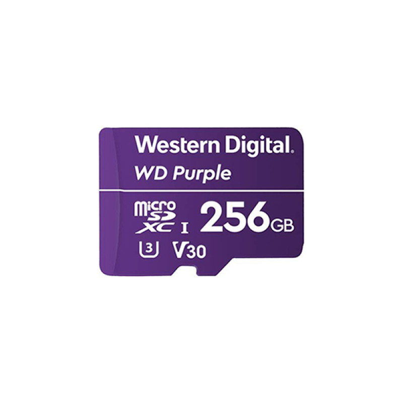 Купити Картка памяті MICRO SDXC 256GB UHS-I/Western Digital PURPLE WDD256G1P0A WDC. Системи безпеки для дому та офісу. Магазин RG-Group. Системи відеонагляду та охоронні сигналізації. Продаж та послуги встановлення