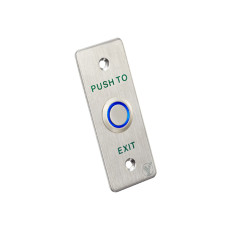 Купити Кнопка виходу Yli Electronic PBK-814A(LED) з LED-підсвічуванням. Системи безпеки для дому та офісу. Магазин RG-Group. Системи відеонагляду та охоронні сигналізації. Продаж та послуги встановлення