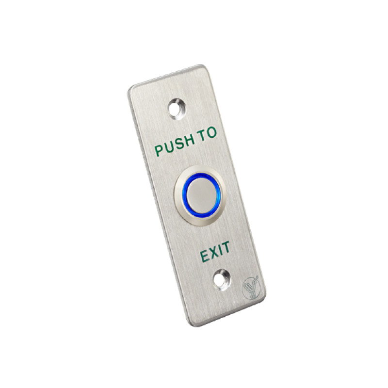Купити Кнопка виходу Yli Electronic PBK-814A(LED) з LED-підсвічуванням. Системи безпеки для дому та офісу. Магазин RG-Group. Системи відеонагляду та охоронні сигналізації. Продаж та послуги встановлення