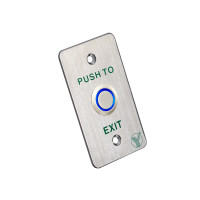 Купити Кнопка виходу Yli Electronic PBK-814B(LED) з LED-підсвічуванням. Системи безпеки для дому та офісу. Магазин RG-Group. Системи відеонагляду та охоронні сигналізації. Продаж та послуги встановлення
