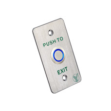 Купити Кнопка виходу Yli Electronic PBK-814B(LED) з LED-підсвічуванням. Системи безпеки для дому та офісу. Магазин RG-Group. Системи відеонагляду та охоронні сигналізації. Продаж та послуги встановлення