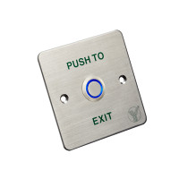 Купити Кнопка виходу Yli Electronic PBK-814C(LED) з LED-підсвічуванням. Системи безпеки для дому та офісу. Магазин RG-Group. Системи відеонагляду та охоронні сигналізації. Продаж та послуги встановлення