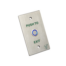 Купити Кнопка виходу Yli Electronic PBK-814D(LED) з LED-підсвічуванням. Системи безпеки для дому та офісу. Магазин RG-Group. Системи відеонагляду та охоронні сигналізації. Продаж та послуги встановлення
