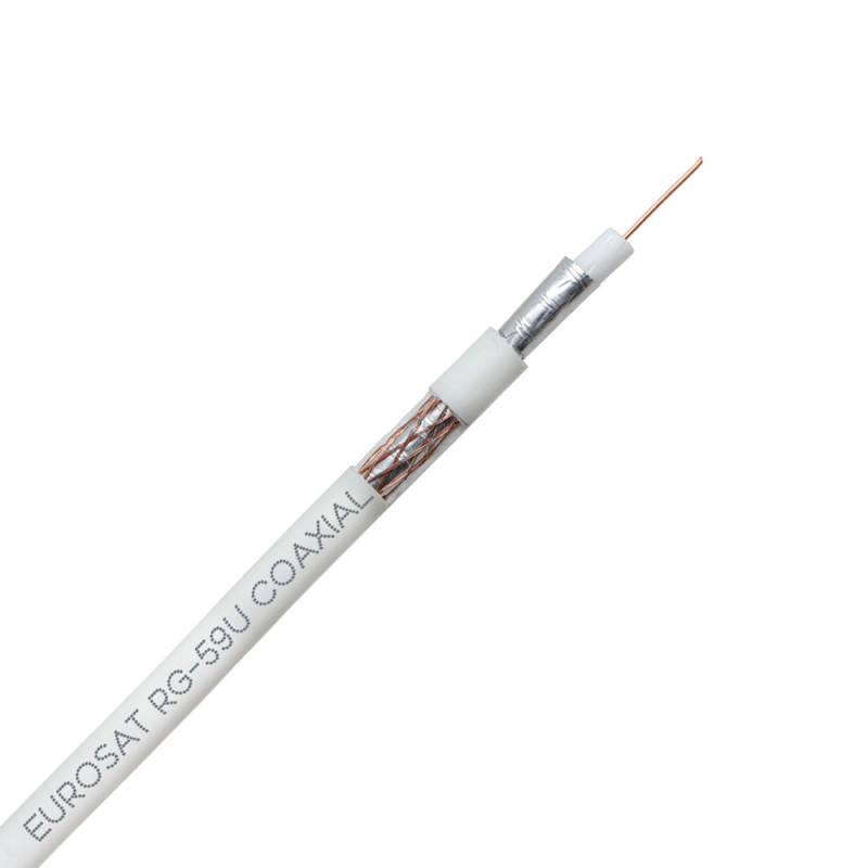 Коаксіальний кабель RG-59 EUROSAT 3C2V-/32CCa білий 100м