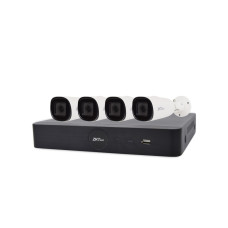 Купити IP комплект відеоспостереження з 4 камерами ZKTeco KIT-8504NER-4P/4-BL-852O38S. Системи безпеки для дому та офісу. Магазин RG-Group. Системи відеонагляду та охоронні сигналізації. Продаж та послуги встановлення