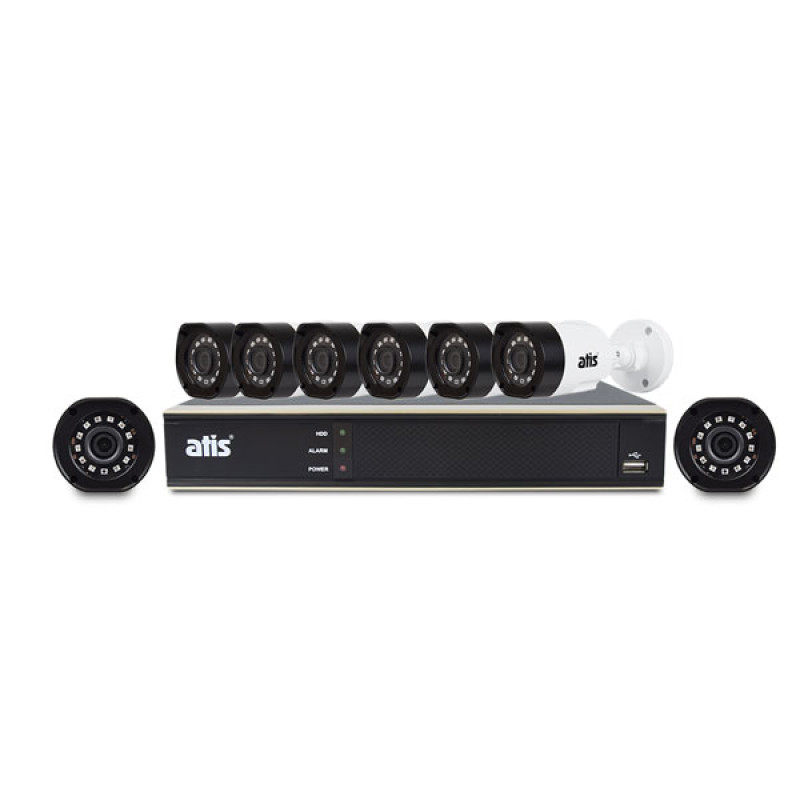Купити Комплект відеоспостереження ATIS kit 8ext 2MP. Системи безпеки для дому та офісу. Магазин RG-Group. Системи відеонагляду та охоронні сигналізації. Продаж та послуги встановлення