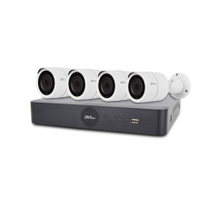 Купити IP комплект відеоспостереження з 4 камерами ZKTeco KIT-8504NER-4P/4-BS855L11B. Системи безпеки для дому та офісу. Магазин RG-Group. Системи відеонагляду та охоронні сигналізації. Продаж та послуги встановлення