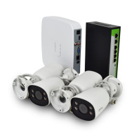 Купити IP комплект відеоспостереження з 4 камерами ZKTeco CCTV bundle kit №1. Системи безпеки для дому та офісу. Магазин RG-Group. Системи відеонагляду та охоронні сигналізації. Продаж та послуги встановлення