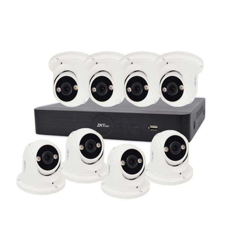 Купити IP комплект відеоспостереження з 8 камерами ZKTeco KIT-8508NER-8P/8- ES-852T11C-C. Системи безпеки для дому та офісу. Магазин RG-Group. Системи відеонагляду та охоронні сигналізації. Продаж та послуги встановлення