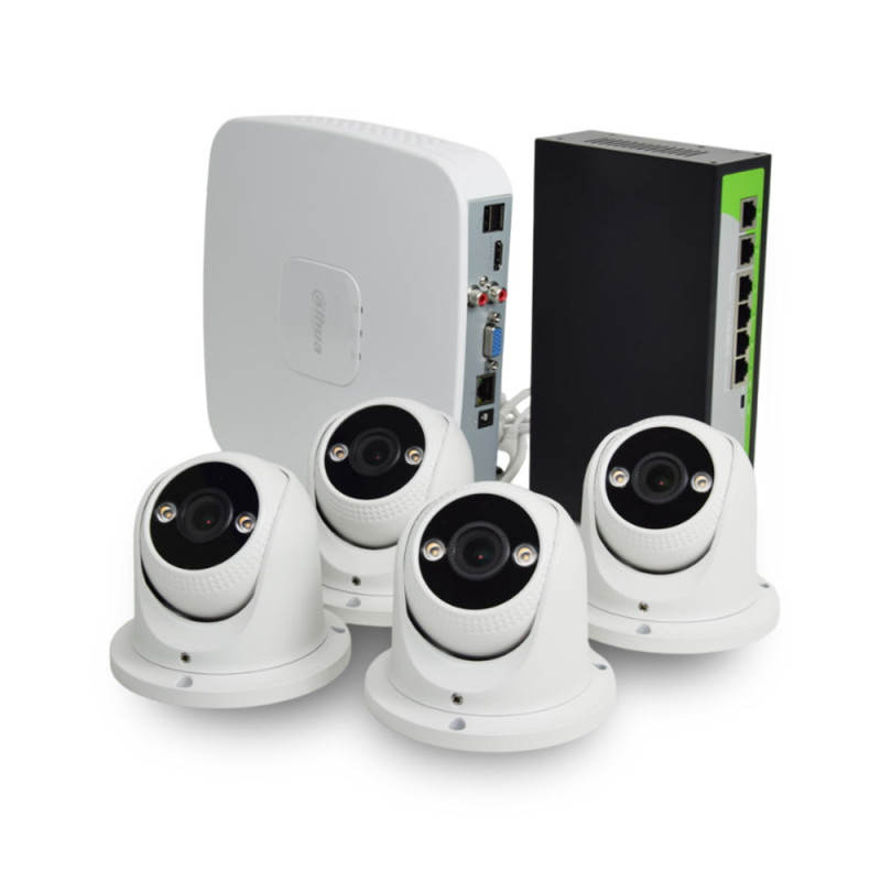 Купити IP комплект відеоспостереження з 4 камерами ZKTeco CCTV bundle kit №2. Системи безпеки для дому та офісу. Магазин RG-Group. Системи відеонагляду та охоронні сигналізації. Продаж та послуги встановлення