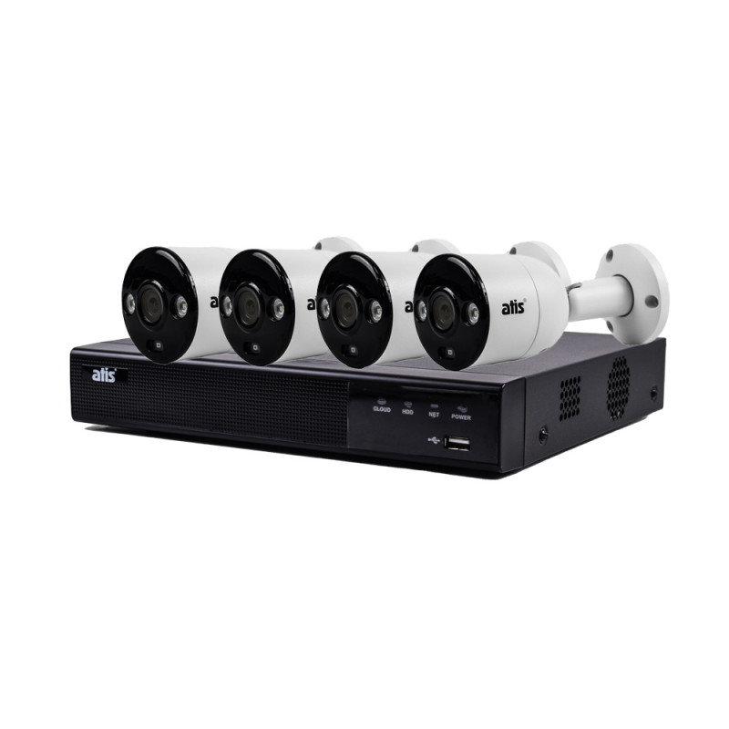 Купити Комплект IP відеоспостереження ATIS IP 4 kit 5Mp. Системи безпеки для дому та офісу. Магазин RG-Group. Системи відеонагляду та охоронні сигналізації. Продаж та послуги встановлення