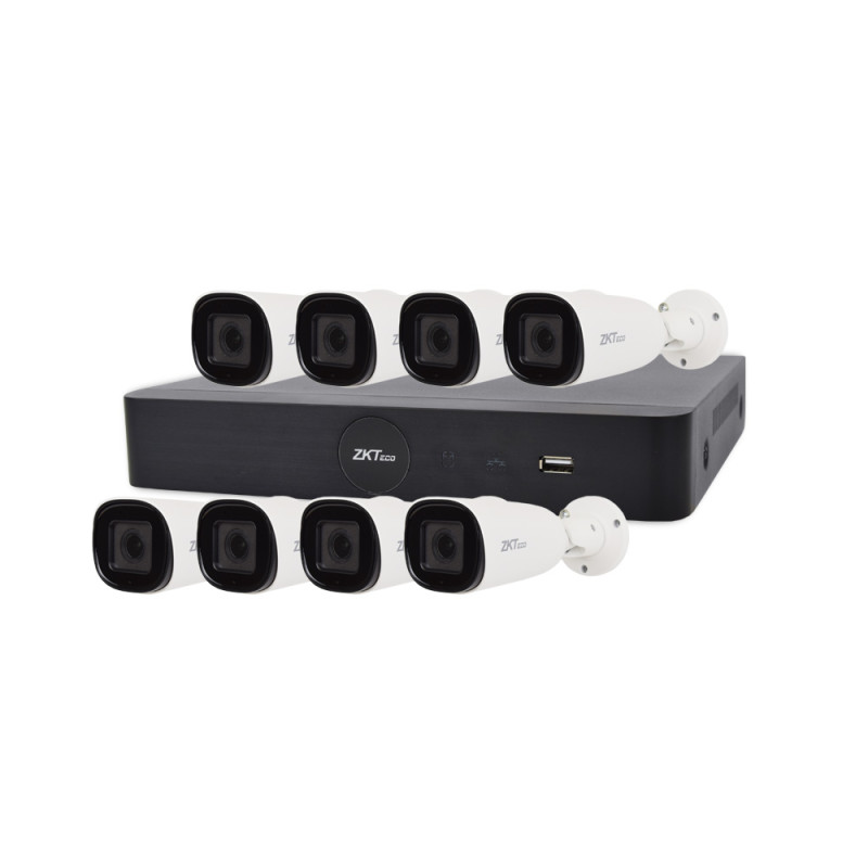 Купити IP комплект відеоспостереження з 8 камерами ZKTeco KIT-8508NER-8P/8- BL-852O38S. Системи безпеки для дому та офісу. Магазин RG-Group. Системи відеонагляду та охоронні сигналізації. Продаж та послуги встановлення
