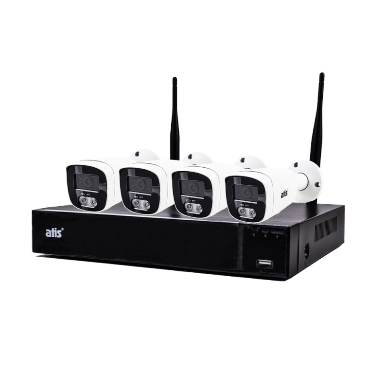 Купити Комплект відеоспостереження ATIS WF 4 kit. Системи безпеки для дому та офісу. Магазин RG-Group. Системи відеонагляду та охоронні сигналізації. Продаж та послуги встановлення